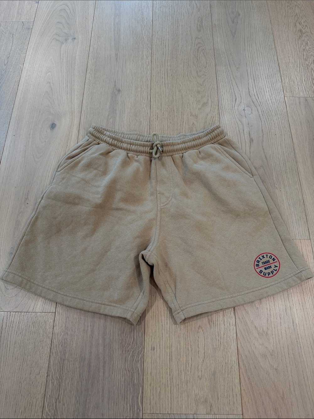 Brixton Men’s Tan Cotton Blend Athletic Shorts Size Small